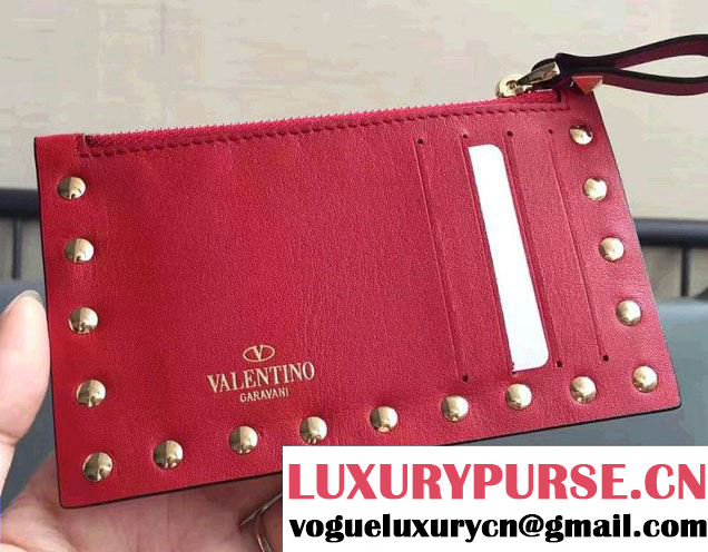 Valentino Rockstud Coin Purse And Card Case