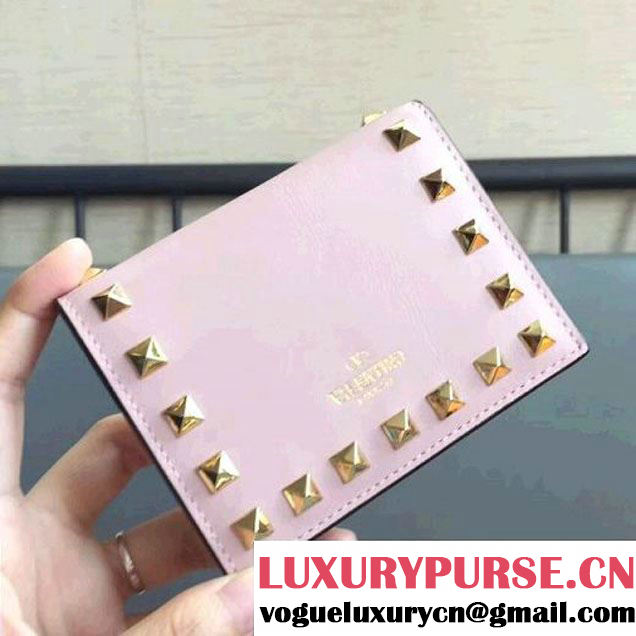 Valentino Compact Rockstud Wallet Pink (JD-7090707 )